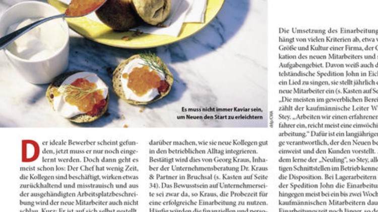 Die Neuen beim Einstieg  unterstützen