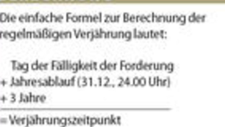 Vorsicht Verjährung!