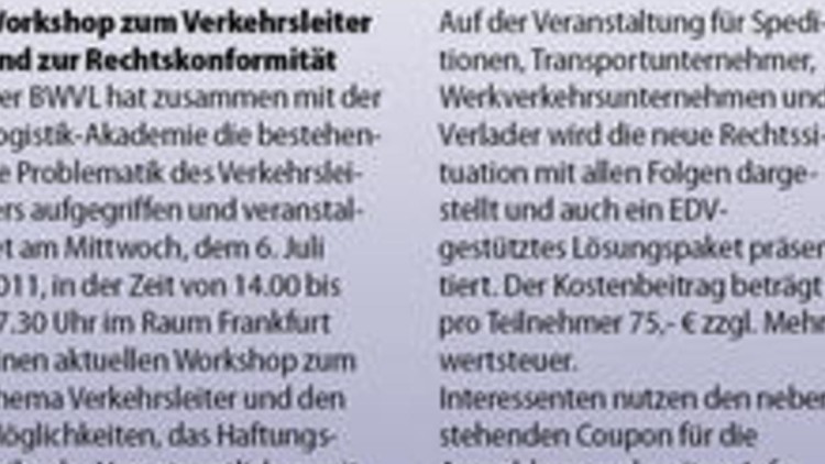Der Verkehrsleiter kommt 