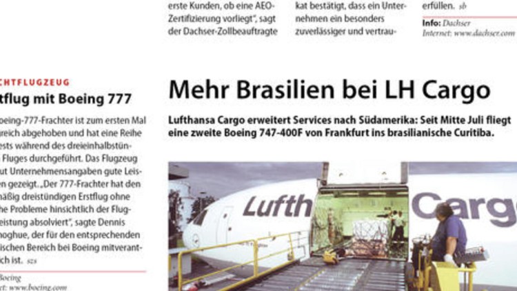Mehr Brasilien bei LH Cargo