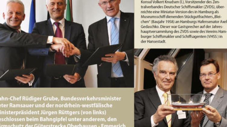 Konsul Volkert Knudsen (l.), Vorsitzender des ... Konsul Volkert Knudsen (l.), Vorsitzender des ...