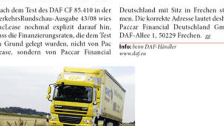 Daten von Paccar Financial
