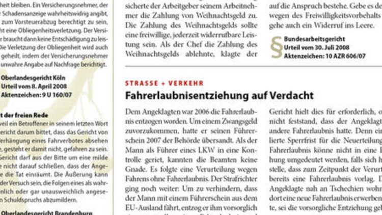 Fahrerlaubnisentziehung auf Verdacht