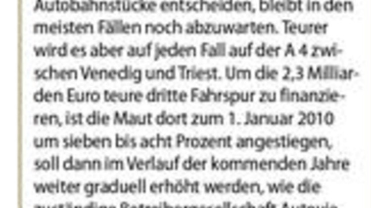 Europas Maut kommt in Bewegung