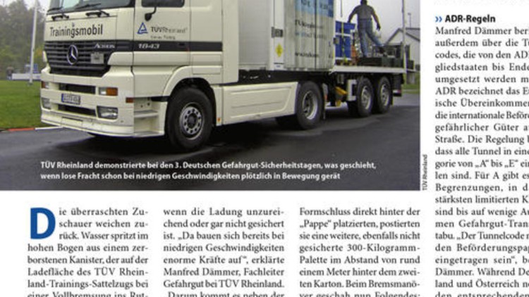 Wehe, wenn die Ladung rutscht …