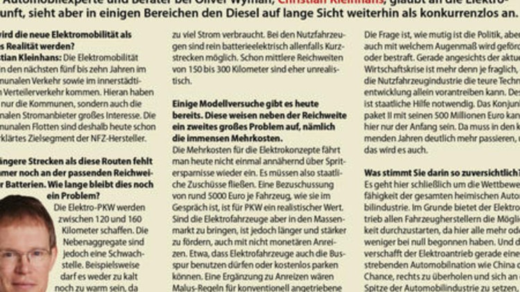 Wann wird aus dem Diesel ein Stromer?