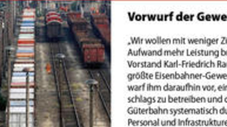 Zerstören Sie die Grundstruktur des Bahngüternetzes?