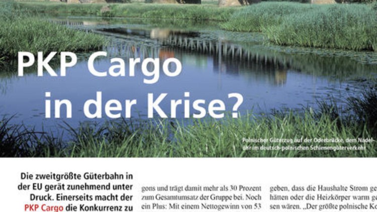 Polnischer Güterzug auf der Oderbrücke, dem ... Polnischer Güterzug auf der Oderbrücke, dem ...