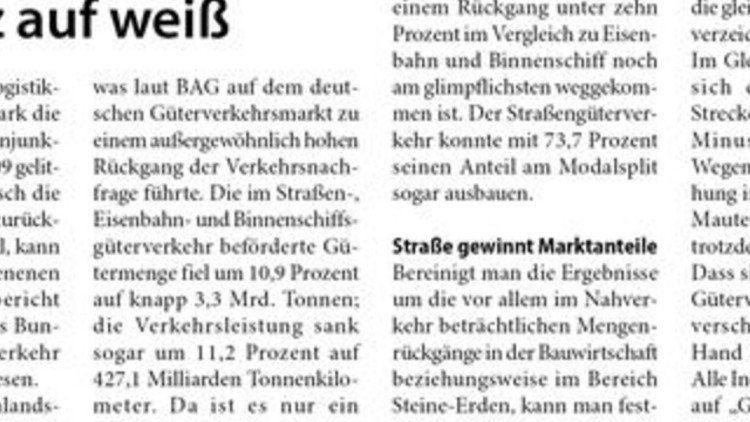 Schwarz auf weiß