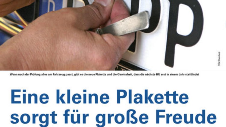 Eine kleine Plakette sorgt für große Freude Eine kleine Plakette sorgt für große Freude