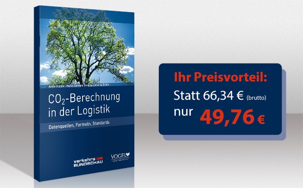 25 % Rabatt: Handbuch „CO2-Berechnung in der Logistik“