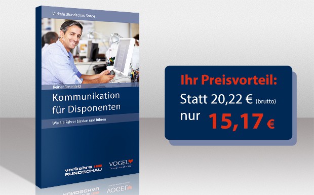 25 % Rabatt: Praxisratgeber „Kommunikation für Disponenten“