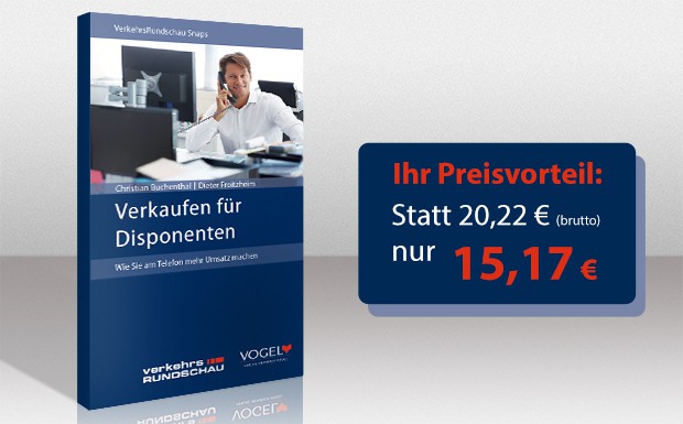 25 % Rabatt: Praxisratgeber „Verkaufen für Disponenten“