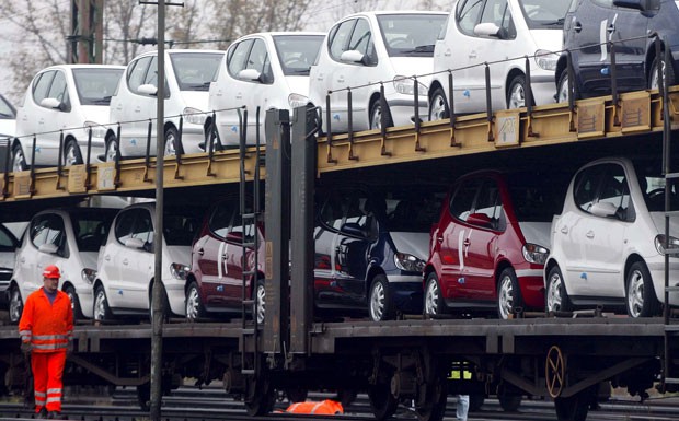 Pkw-Transport, Güterzug, Neuwagen