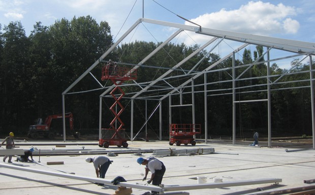 Leichtbauhalle als temporäre Raumlösung