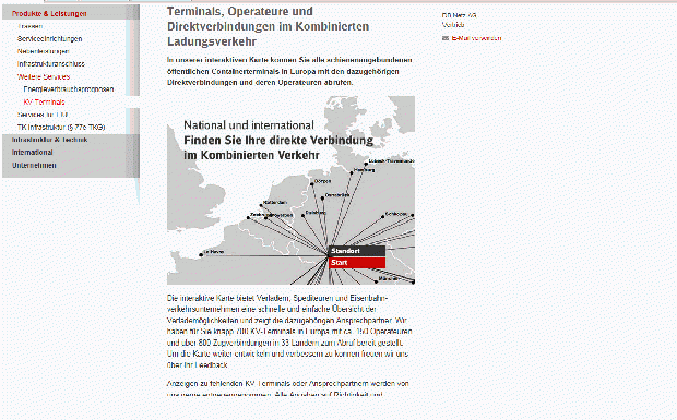 Interaktive Karten für den Schienengüterverkehr