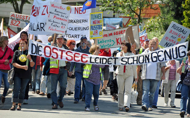 Proteste gegen Fehmarnbelt-Querung