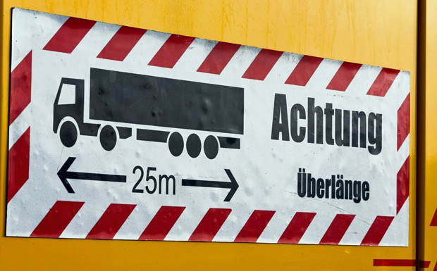 Lang-Lkw-Test in Brandenburg vor dem Start