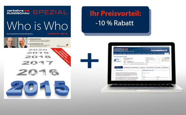 10%  Rabatt auf Ihren Unternehmensbeitrag im „Who is Who der Logistik“