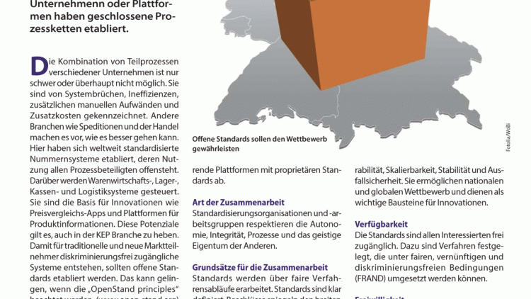 Offene KEP-Standards sind Eintrittskarte für Zukunftsmärkte