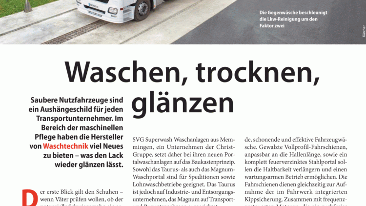 Waschen, trocknen, glänzen