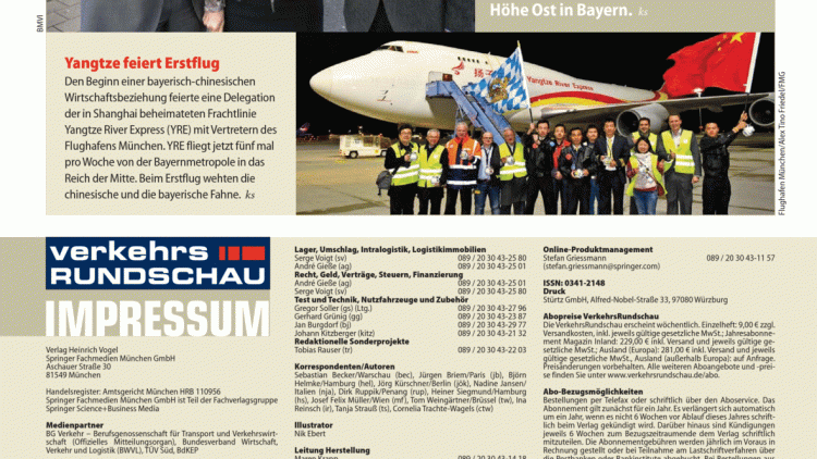Yangtze feiert Erstflug Yangtze feiert Erstflug