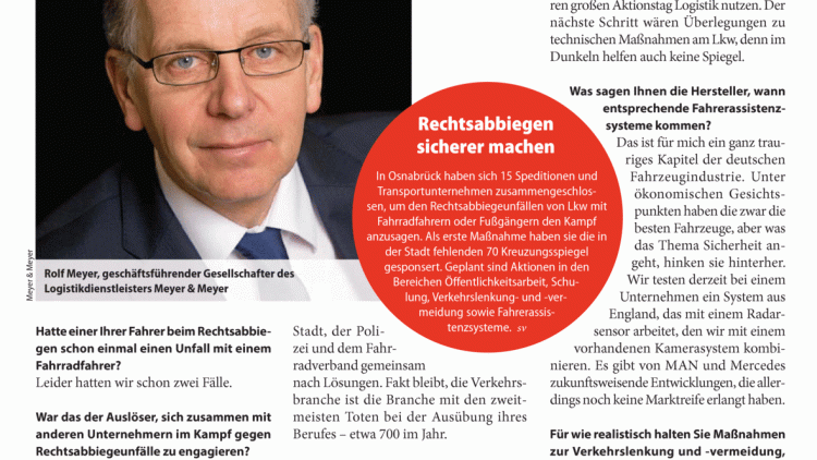 Wie wollen Sie Unfälle beim Abbiegen verhindern?