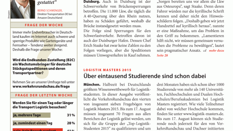 Logistik Masters 2015: Über eintausend Studierende sind schon dabei