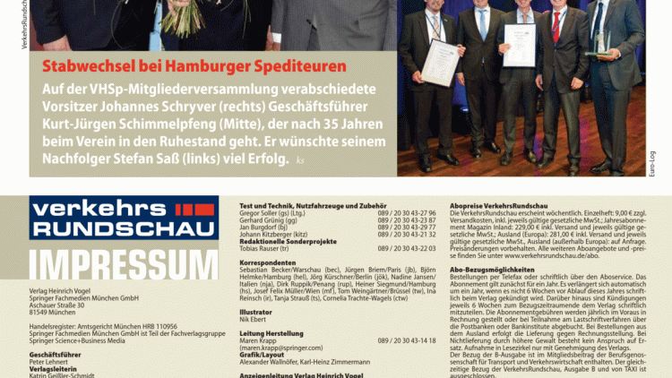 Stabwechsel bei Hamburger Spediteuren