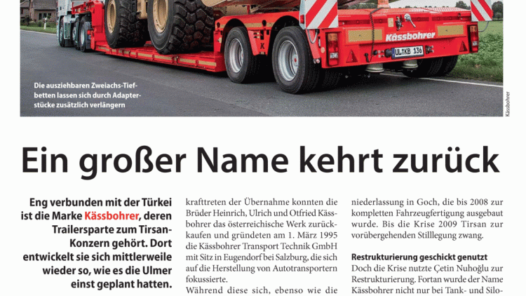 Ein großer Name kehrt zurück