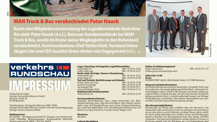 MAN Truck & Bus verabschiedet Peter Hauck
