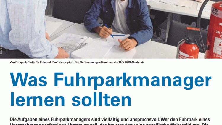 Was Fuhrparkmanager lernen sollten