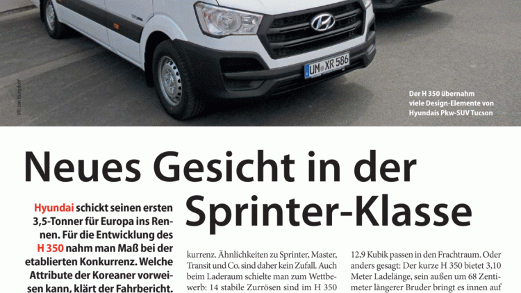 Neues Gesicht in der Sprinter-Klasse