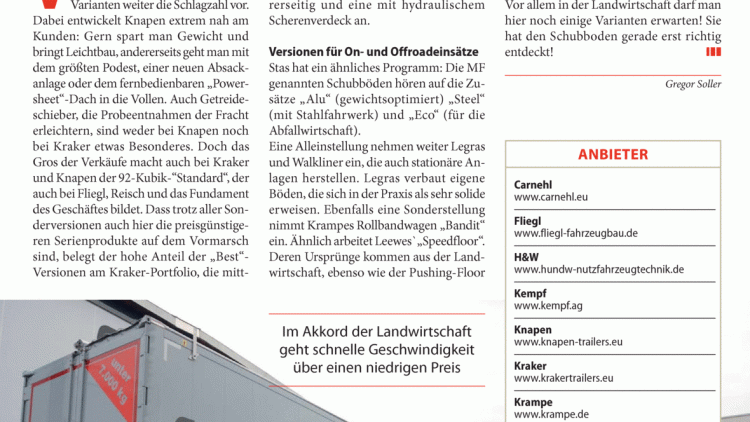 Schub vom Acker Schub vom Acker