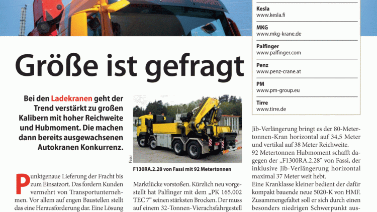 Größe ist gefragt Größe ist gefragt