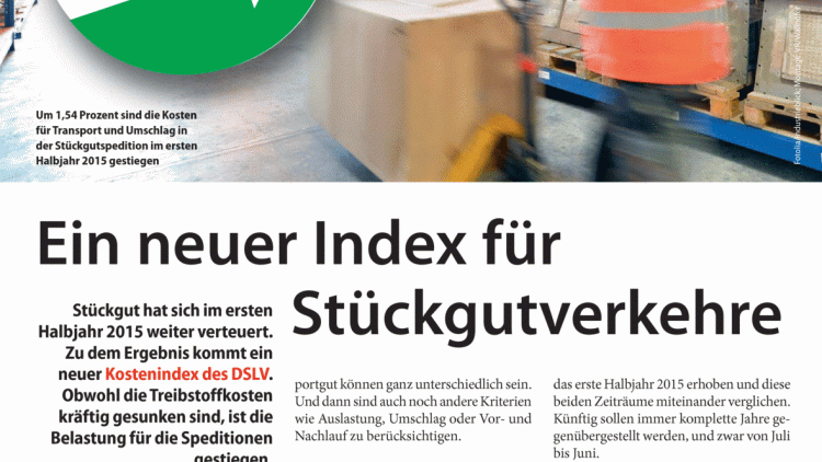 Ein neuer Index für Stückgutverkehre