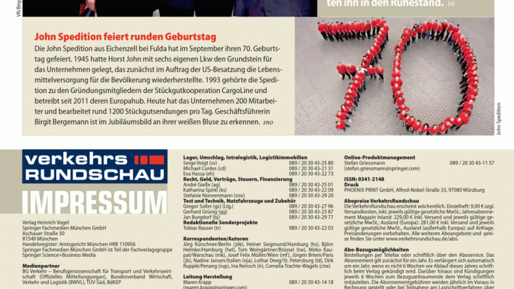 John Spedition feiert runden Geburtstag John Spedition feiert runden Geburtstag