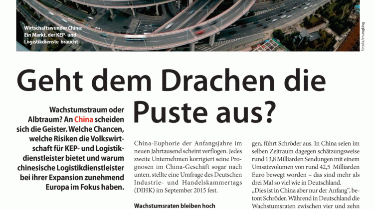 Interview: "Chinesische Logistikanbieter verfügen über viel Eigenkapital" Interview: "Chinesische Logistikanbieter verfügen über viel Eigenkapital"
