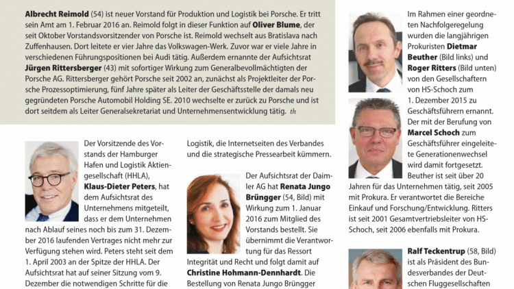 Weitere Personalien Weitere Personalien
