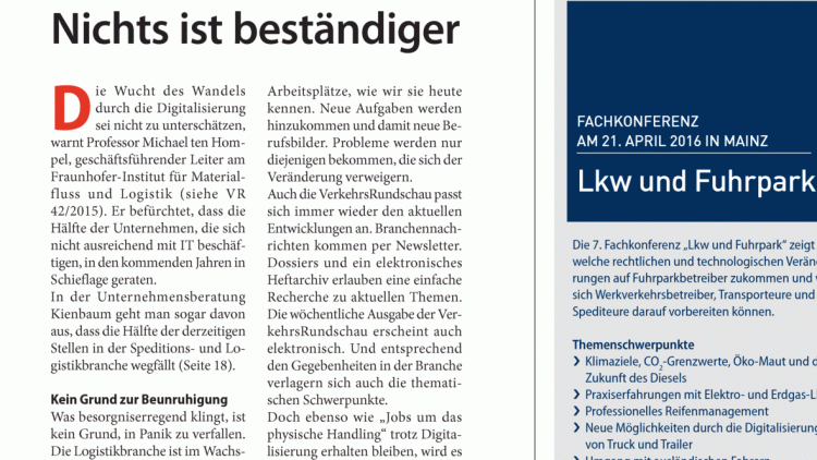 Digitalisierung: Editorial: Nichts ist beständiger