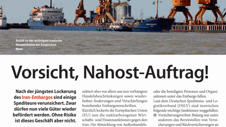 Vorsicht, Nahost-Auftrag!