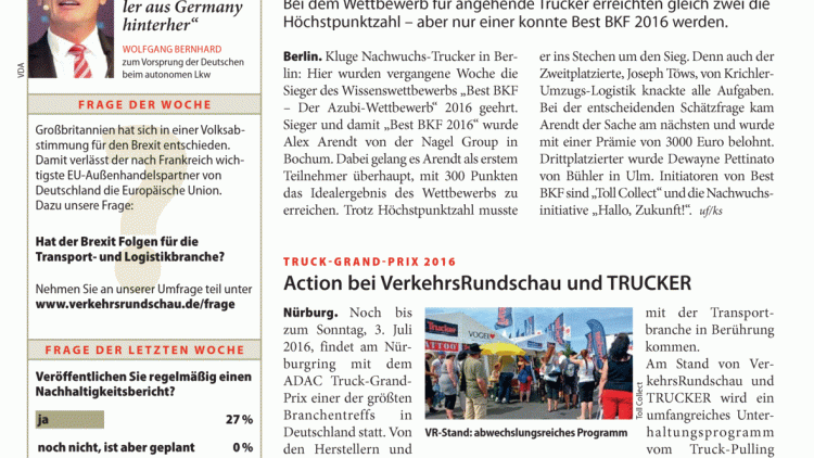Truck-Grand-Prix 2016: Action bei VerkehrsRundschau und TRUCKER Truck-Grand-Prix 2016: Action bei VerkehrsRundschau und TRUCKER