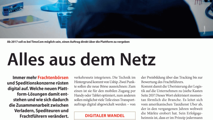 Interview: "Transporteure müssten nur noch fahren" Interview: "Transporteure müssten nur noch fahren"