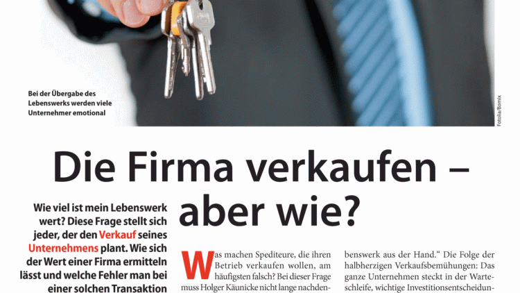 Die Firma verkaufen - aber wie?