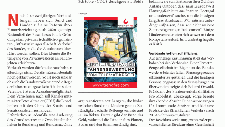 Länder akzeptieren die Infrastrukturgesellschaft Länder akzeptieren die Infrastrukturgesellschaft