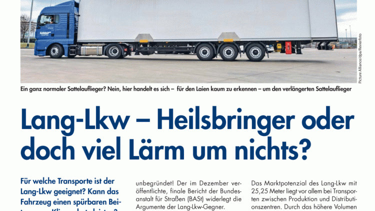 Lang-Lkw - Heilsbringer oder doch viel Lärm um nichts?