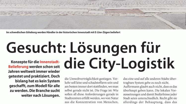 Interview: "Städte brauchen einen Logistikbeauftragten"