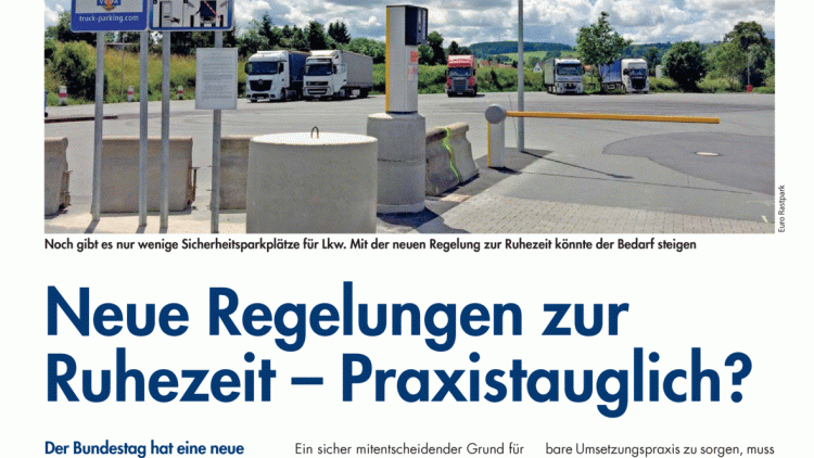 Neue Regelungen zur Ruhezeit - Praxistauglich?