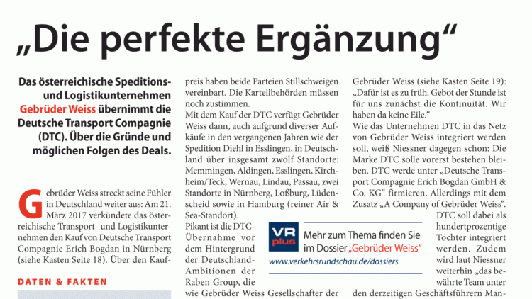 Interview: "Wir schließen im Segment Air & Sea Aufkäufe nicht aus"