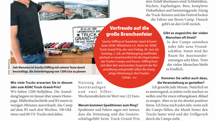 Interview: Was macht man beim Truck-Grand-Prix?